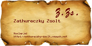 Zathureczky Zsolt névjegykártya